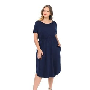 Pastel by Vivienne Navy Midi Dress